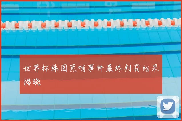 世界杯韩国黑哨事件最终判罚结果揭晓